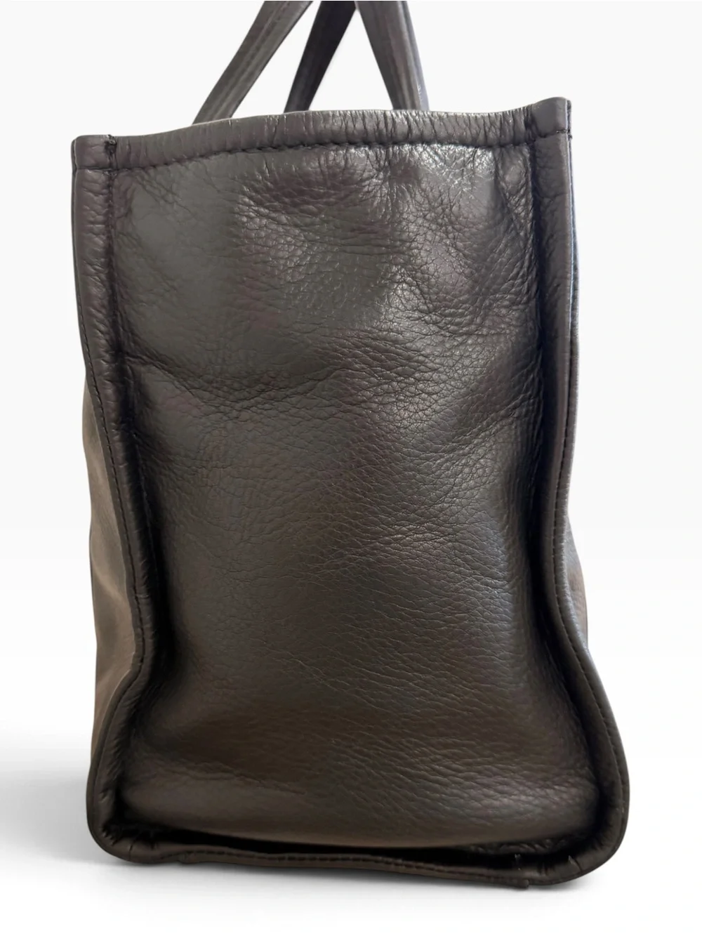 Margot New York Amara Large Leather Tote Bag Black Gold